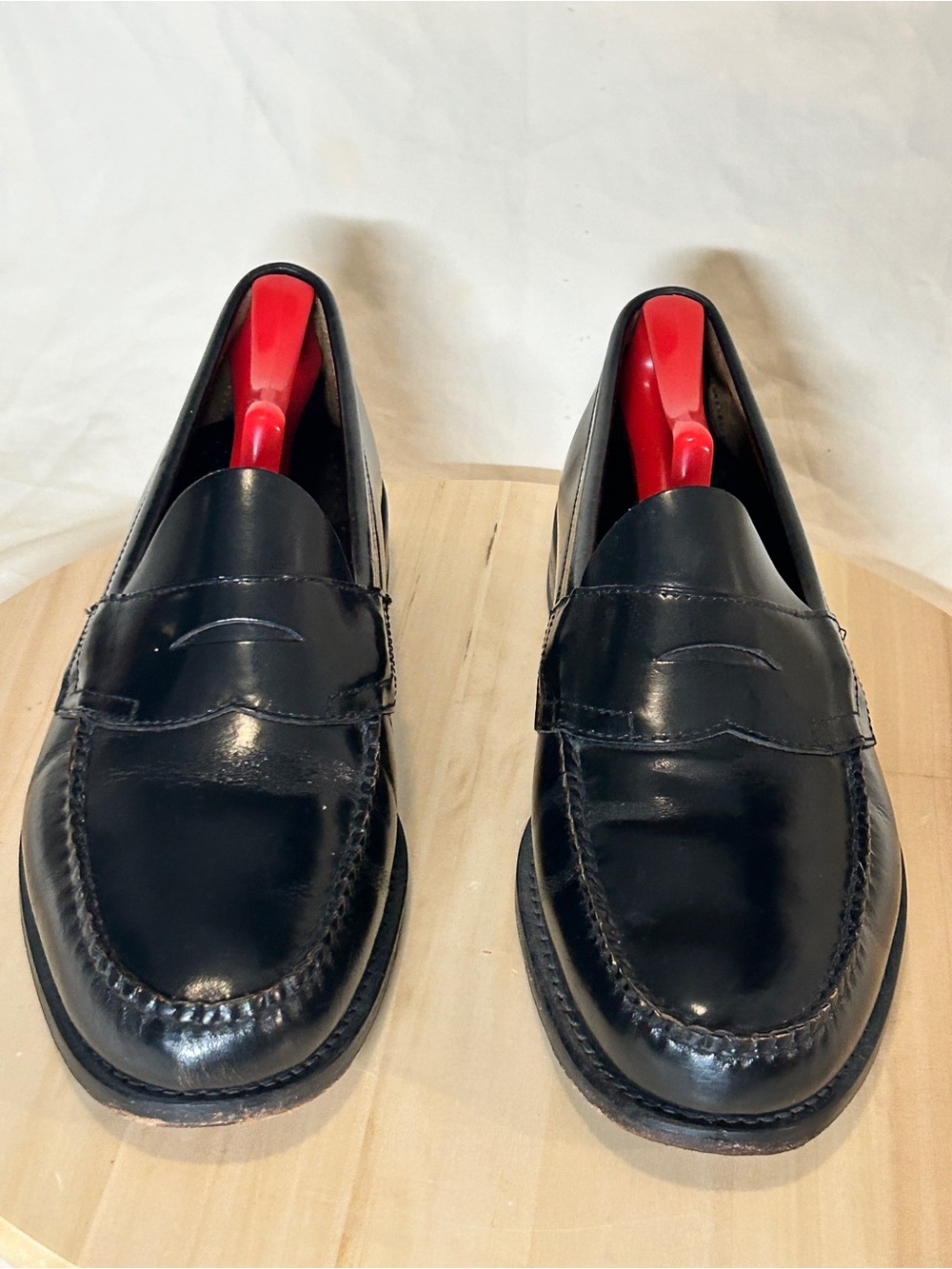 Bass Men’s Black Leather Penny Loafer Slip-On Dress Shoes Round Toe 12 M - Picture 3 of 8